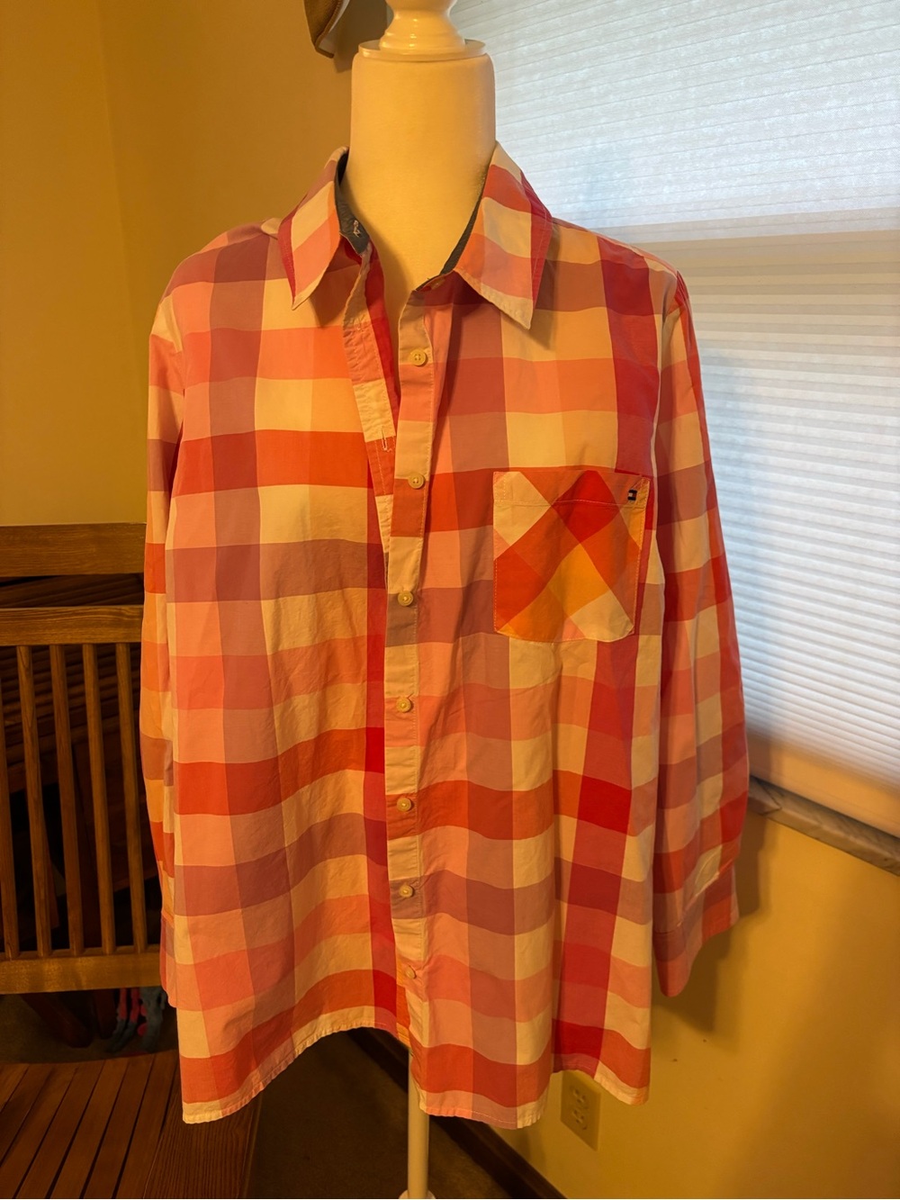 Tommy Hilfiger Pink Plaid Button-Down Shirt